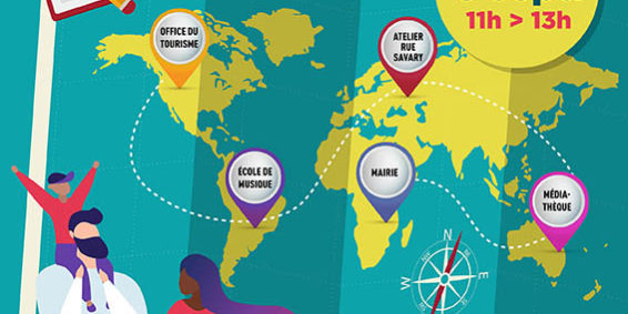 2 Flat travel banner