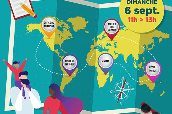 2 Flat travel banner
